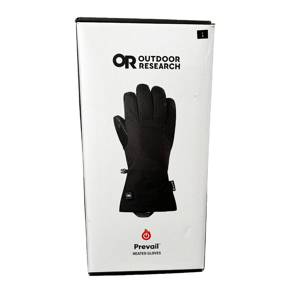NEW Gortex Prevail Heated Gloves: Outdoor Research, Black/Natural, Large